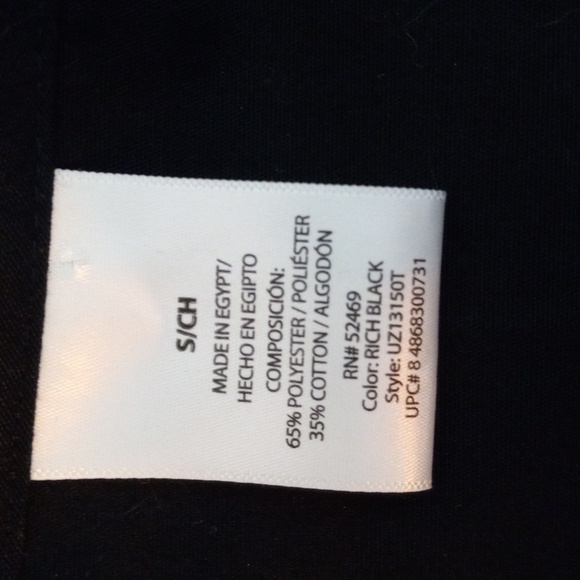 Black Scrub Top S V neck Short Sleeves NEW - Picture 8 of 10